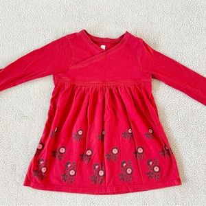 Tea Collection Floral Wrap Neck Dress, Size 18-24M
